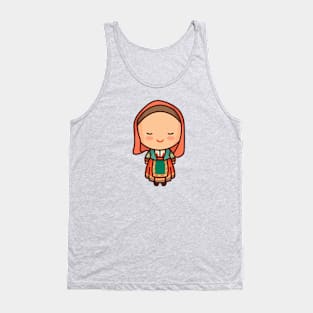 Cute Italian Sardinia Woman with Traditional Dress Tank Top